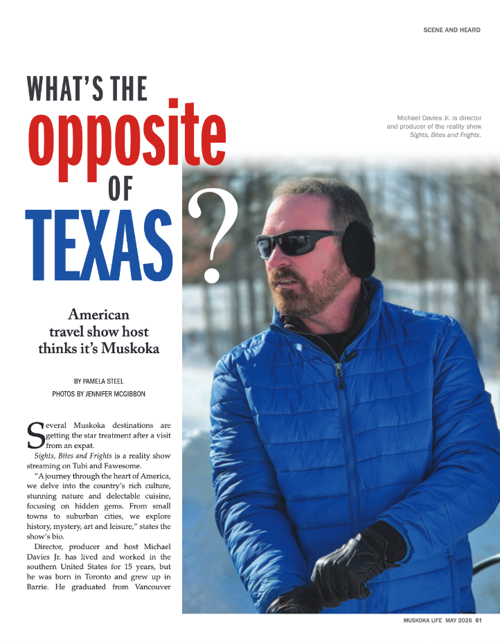 Michael Davies Jr. featured in Muskoka Life