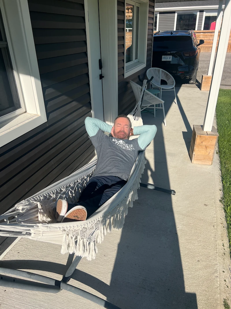 man in hamock