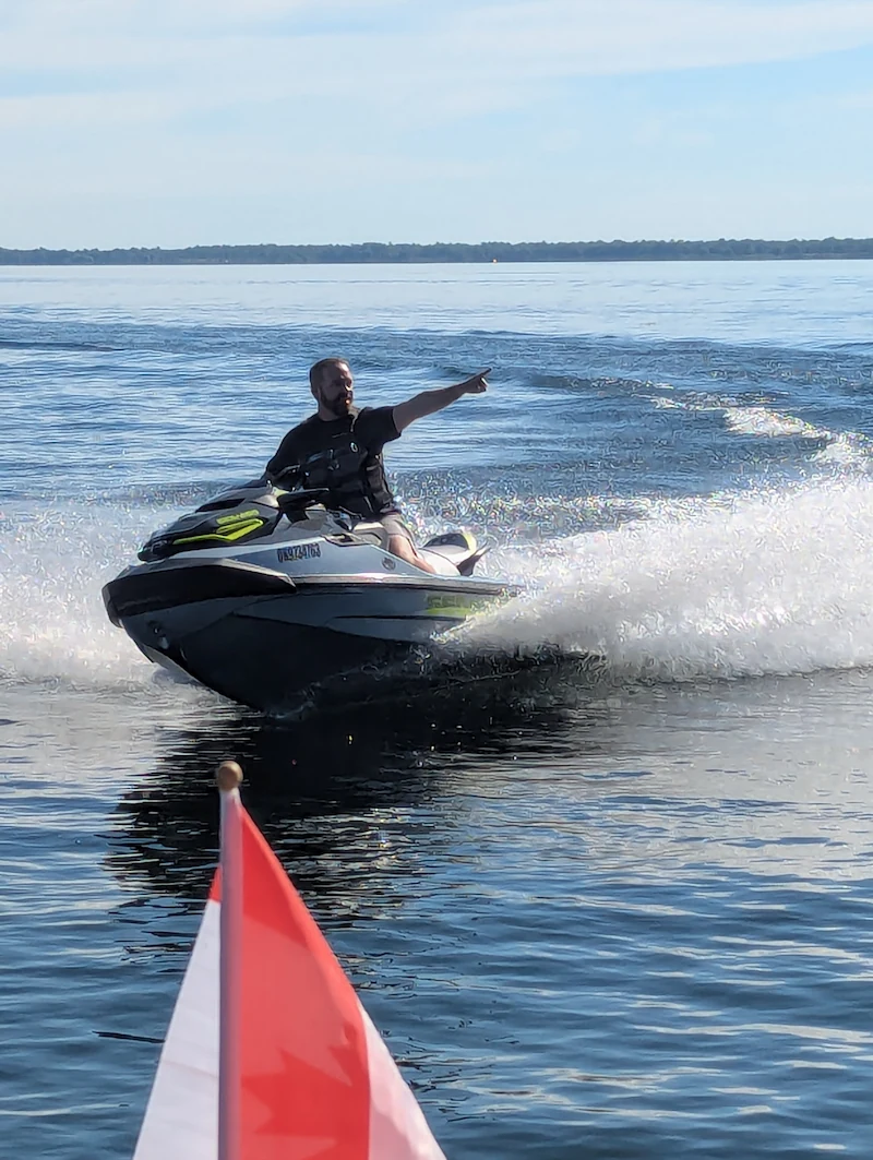 man on seadoo